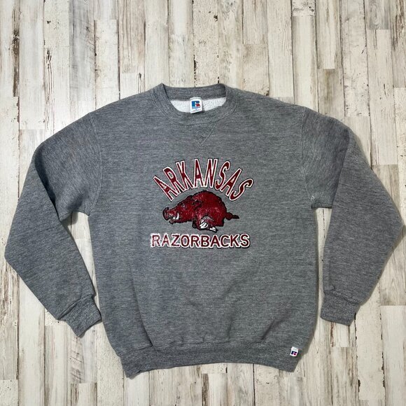 Russell Athletic Other - Vintage 90s Russell Arkansas‎ Razorbacks Gray Crewneck Sweater Mens Size M